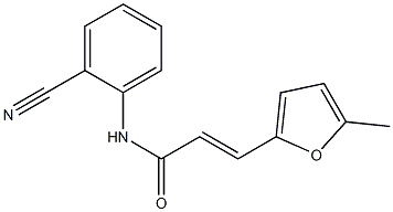 (E)-N-(2-cyanophenyl)-3-(5-methyl-2-furyl)-2-propenamide Struktur