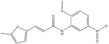 (E)-N-(2-methoxy-5-nitrophenyl)-3-(5-methyl-2-furyl)-2-propenamide Struktur