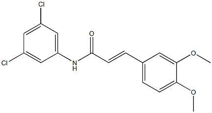 (E)-N-(3,5-dichlorophenyl)-3-(3,4-dimethoxyphenyl)-2-propenamide Struktur