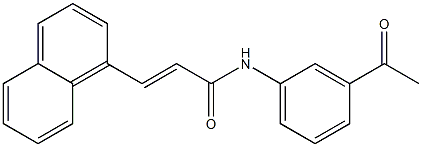 (E)-N-(3-acetylphenyl)-3-(1-naphthyl)-2-propenamide Struktur