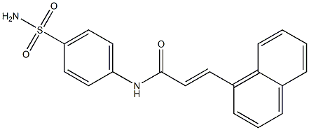 (E)-N-[4-(aminosulfonyl)phenyl]-3-(1-naphthyl)-2-propenamide Struktur