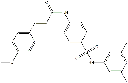 (E)-N-{4-[(3,5-dimethylanilino)sulfonyl]phenyl}-3-(4-methoxyphenyl)-2-propenamide Struktur