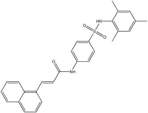 (E)-N-{4-[(mesitylamino)sulfonyl]phenyl}-3-(1-naphthyl)-2-propenamide Struktur