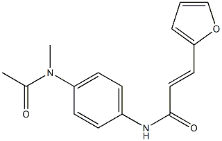 (E)-N-{4-[acetyl(methyl)amino]phenyl}-3-(2-furyl)-2-propenamide Struktur