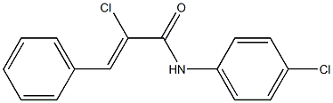 (Z)-2-chloro-N-(4-chlorophenyl)-3-phenyl-2-propenamide Struktur