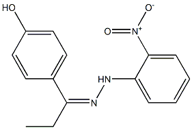 1-(4-hydroxyphenyl)-1-propanone N-(2-nitrophenyl)hydrazone Struktur