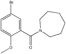 1-azepanyl(5-bromo-2-methoxyphenyl)methanone Struktur