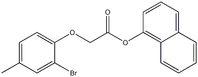 1-naphthyl 2-(2-bromo-4-methylphenoxy)acetate Struktur