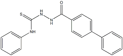 2-([1,1'-biphenyl]-4-ylcarbonyl)-N-phenyl-1-hydrazinecarbothioamide Struktur