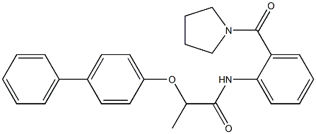 2-([1,1'-biphenyl]-4-yloxy)-N-[2-(1-pyrrolidinylcarbonyl)phenyl]propanamide Struktur