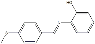 2-({(E)-[4-(methylsulfanyl)phenyl]methylidene}amino)phenol Struktur