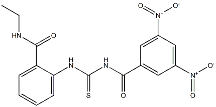 2-({[(3,5-dinitrobenzoyl)amino]carbothioyl}amino)-N-ethylbenzamide Struktur