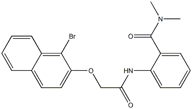 2-({2-[(1-bromo-2-naphthyl)oxy]acetyl}amino)-N,N-dimethylbenzamide Struktur