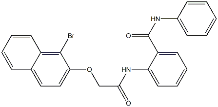 2-({2-[(1-bromo-2-naphthyl)oxy]acetyl}amino)-N-phenylbenzamide Struktur