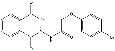 2-({2-[2-(4-bromophenoxy)acetyl]hydrazino}carbonyl)benzoic acid Struktur