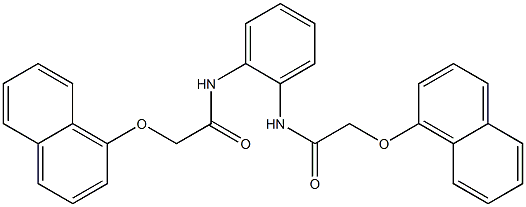 2-(1-naphthyloxy)-N-(2-{[2-(1-naphthyloxy)acetyl]amino}phenyl)acetamide Struktur