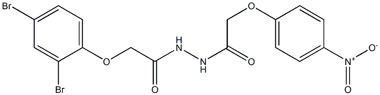 2-(2,4-dibromophenoxy)-N'-[2-(4-nitrophenoxy)acetyl]acetohydrazide Struktur