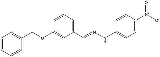 3-(benzyloxy)benzaldehyde N-(4-nitrophenyl)hydrazone Struktur