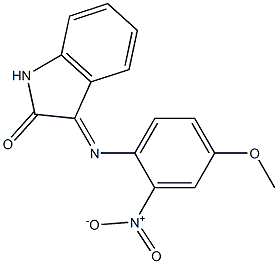 3-[(4-methoxy-2-nitrophenyl)imino]-1H-indol-2-one Struktur