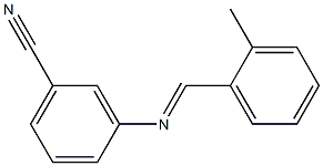 3-{[(E)-(2-methylphenyl)methylidene]amino}benzonitrile Struktur