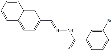 3-bromo-N'-[(E)-2-naphthylmethylidene]benzohydrazide Struktur