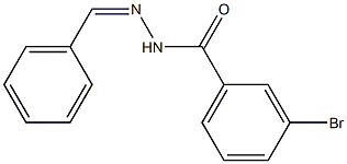 3-bromo-N'-[(Z)-phenylmethylidene]benzohydrazide Struktur