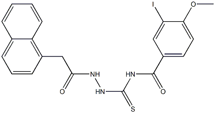 3-iodo-4-methoxy-N-({2-[2-(1-naphthyl)acetyl]hydrazino}carbothioyl)benzamide Struktur