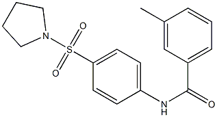 3-methyl-N-[4-(1-pyrrolidinylsulfonyl)phenyl]benzamide Struktur