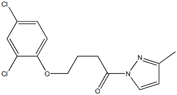 4-(2,4-dichlorophenoxy)-1-(3-methyl-1H-pyrazol-1-yl)-1-butanone Struktur