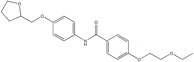 4-(2-ethoxyethoxy)-N-[4-(tetrahydro-2-furanylmethoxy)phenyl]benzamide Struktur