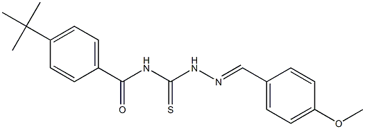 4-(tert-butyl)-N-({2-[(E)-(4-methoxyphenyl)methylidene]hydrazino}carbothioyl)benzamide Struktur