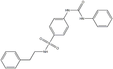 4-[(anilinocarbonyl)amino]-N-phenethylbenzenesulfonamide Struktur