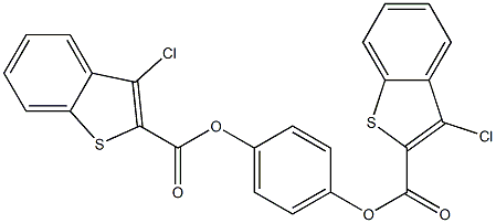 4-{[(3-chloro-1-benzothiophen-2-yl)carbonyl]oxy}phenyl 3-chloro-1-benzothiophene-2-carboxylate Struktur