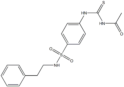 4-{[(acetylamino)carbothioyl]amino}-N-phenethylbenzenesulfonamide Struktur