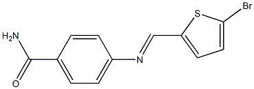 4-{[(E)-(5-bromo-2-thienyl)methylidene]amino}benzamide Struktur