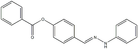 4-{[(E)-2-phenylhydrazono]methyl}phenyl benzoate Struktur