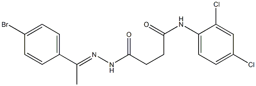 4-{2-[(E)-1-(4-bromophenyl)ethylidene]hydrazino}-N-(2,4-dichlorophenyl)-4-oxobutanamide Struktur