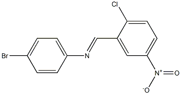 N-(4-bromophenyl)-N-[(E)-(2-chloro-5-nitrophenyl)methylidene]amine Struktur