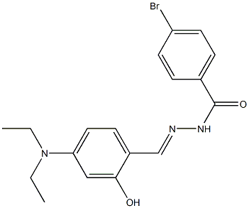 4-bromo-N'-{(E)-[4-(diethylamino)-2-hydroxyphenyl]methylidene}benzohydrazide Struktur