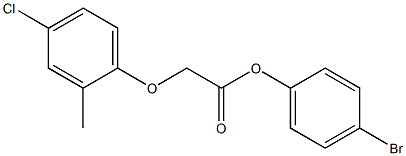 4-bromophenyl 2-(4-chloro-2-methylphenoxy)acetate Struktur