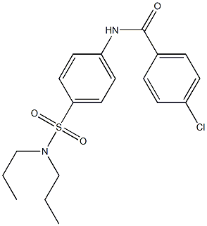 4-chloro-N-{4-[(dipropylamino)sulfonyl]phenyl}benzamide Struktur