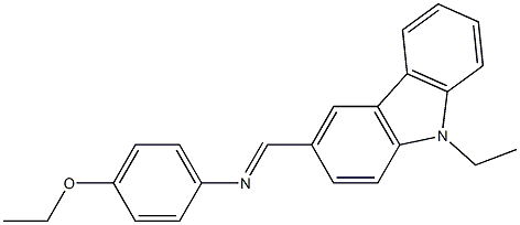 N-(4-ethoxyphenyl)-N-[(E)-(9-ethyl-9H-carbazol-3-yl)methylidene]amine Struktur