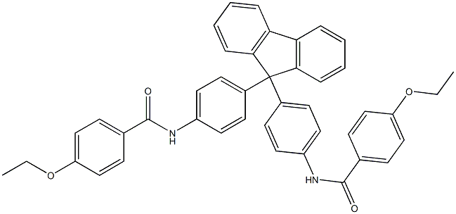 4-ethoxy-N-[4-(9-{4-[(4-ethoxybenzoyl)amino]phenyl}-9H-fluoren-9-yl)phenyl]benzamide Struktur