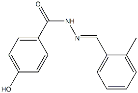 4-hydroxy-N'-[(E)-(2-methylphenyl)methylidene]benzohydrazide Struktur