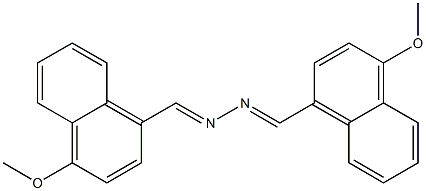 4-methoxy-1-naphthaldehyde N-[(E)-(4-methoxy-1-naphthyl)methylidene]hydrazone Struktur