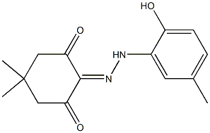 5,5-dimethyl-1,2,3-cyclohexanetrione 2-[N-(2-hydroxy-5-methylphenyl)hydrazone] Struktur