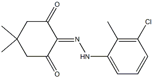 5,5-dimethyl-1,2,3-cyclohexanetrione 2-[N-(3-chloro-2-methylphenyl)hydrazone] Struktur