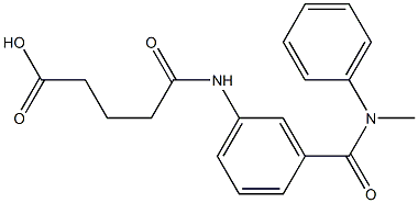 5-{3-[(methylanilino)carbonyl]anilino}-5-oxopentanoic acid Struktur