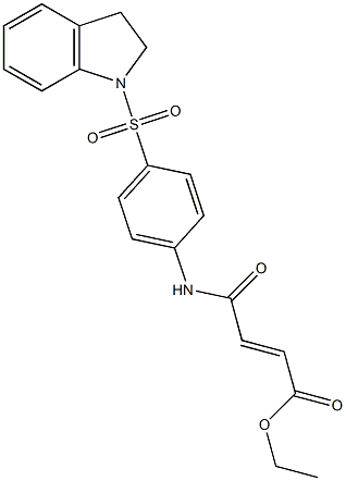 ethyl (E)-4-[4-(2,3-dihydro-1H-indol-1-ylsulfonyl)anilino]-4-oxo-2-butenoate Struktur