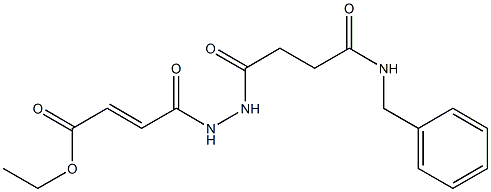 ethyl (E)-4-{2-[4-(benzylamino)-4-oxobutanoyl]hydrazino}-4-oxo-2-butenoate Struktur